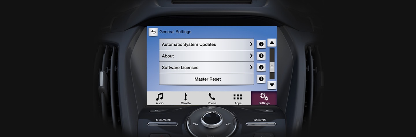 วิธีการ reset ระบบการสั่งงานด้วยเสียง SYNC™ 3 